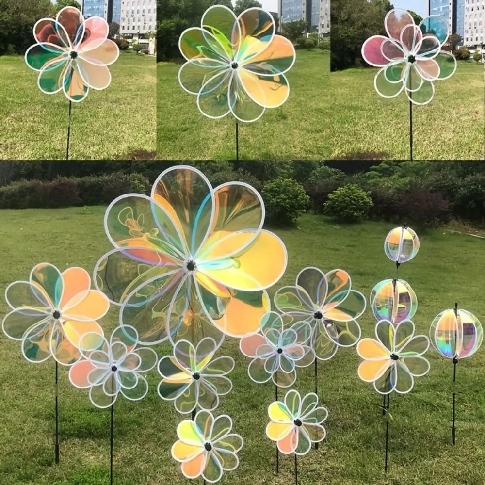 Color Changing Outdoor - Color Bird Repelling Windmill Outdoor Grounding