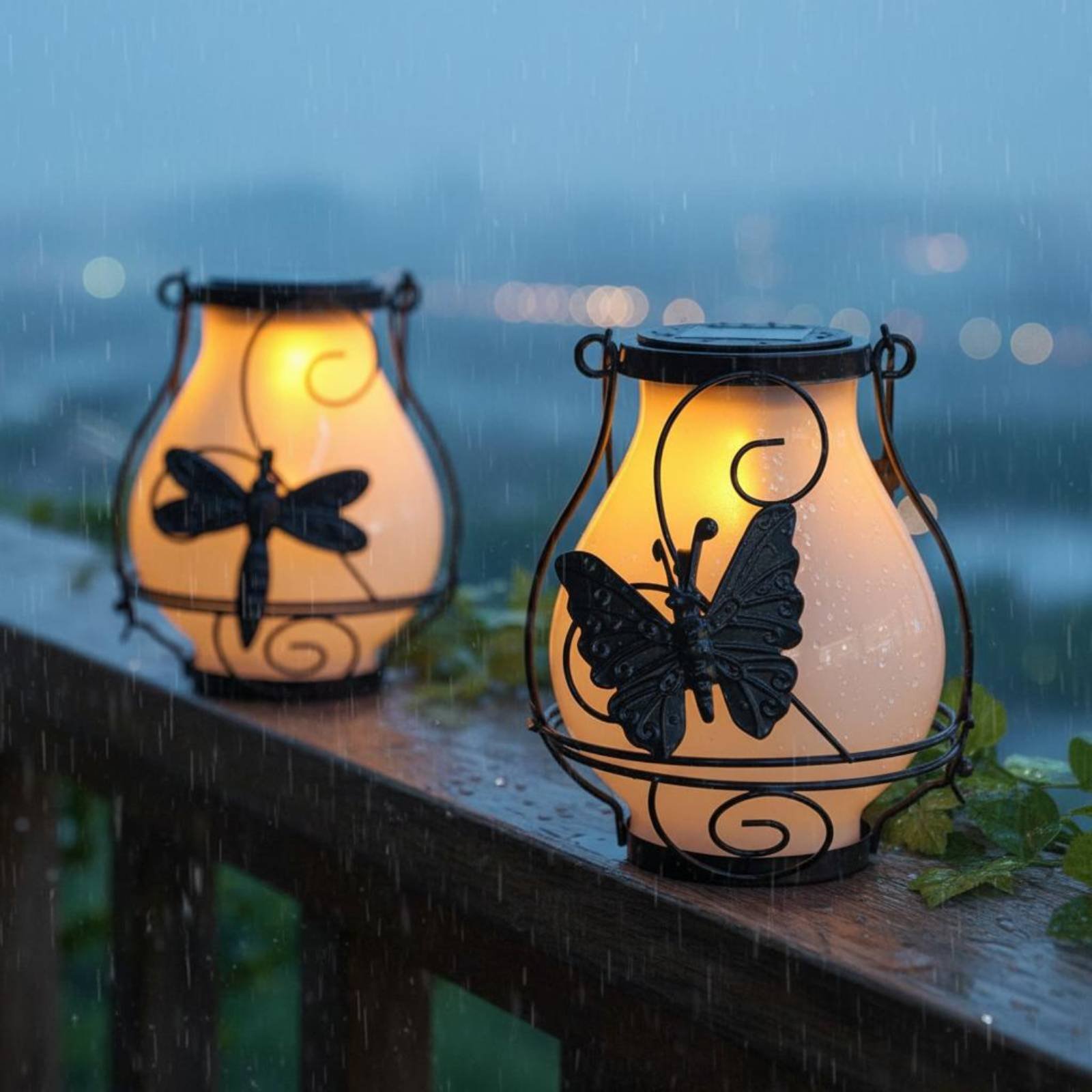 Outdoor Lighting Wall - Solar Butterfly Lantern Waterproof Butterfly Solar