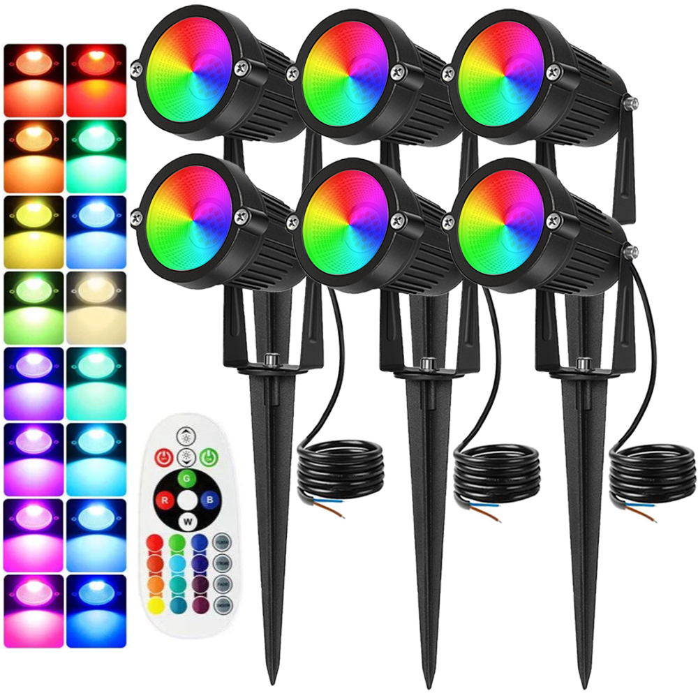 Outdoor Lighting And Landscape - RGBW Landscape Lighting 10W with Remote