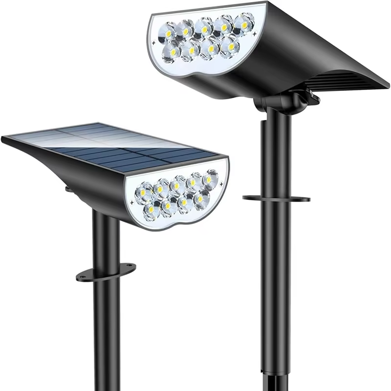 Outdoor Lighting And Landscape - 9 LED Solar Garden Spotlights Warm