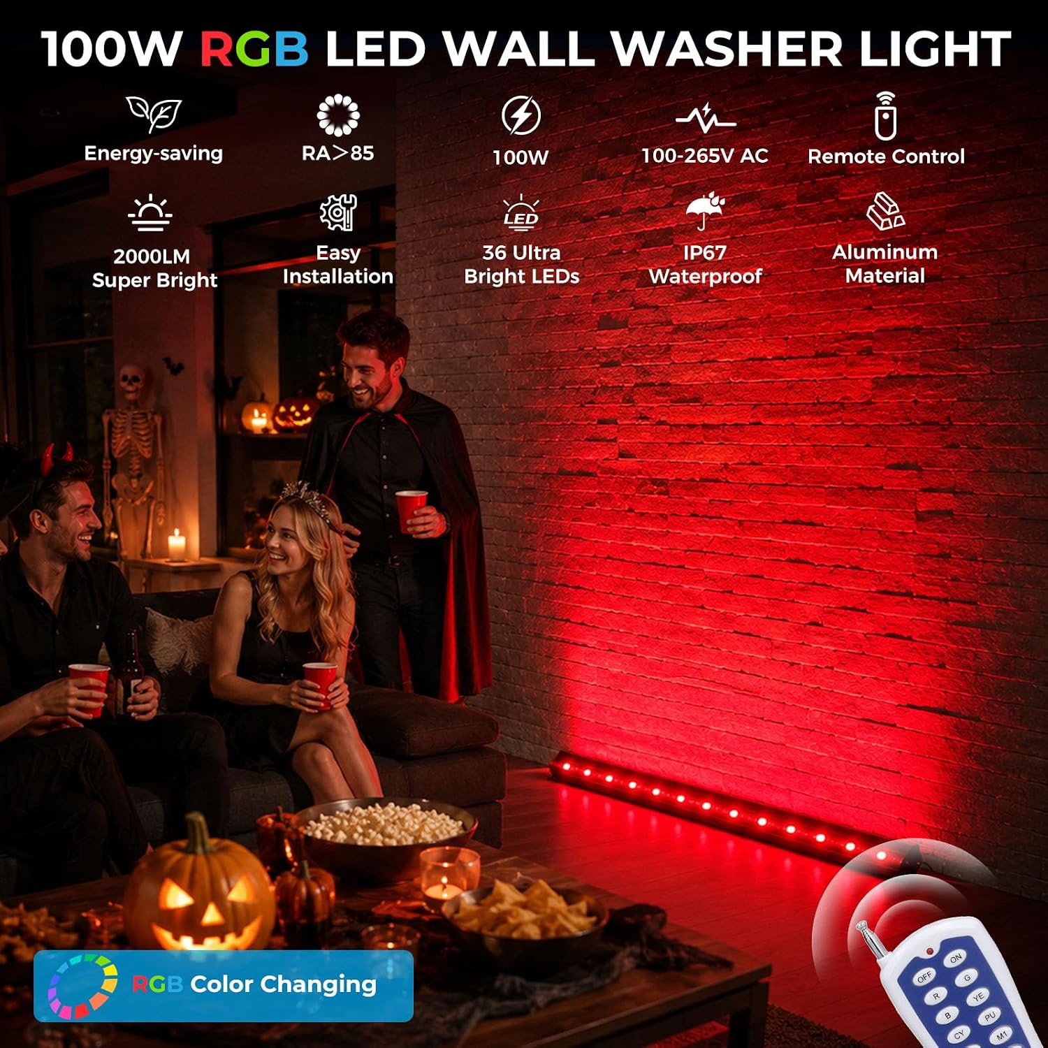 2Pack RGB Wall Washer Lights 1 - Color Changing Outdoor review and price