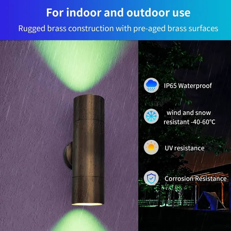 Durable Brass Outdoor LED Wall - Outdoor Lighting Wall review and price