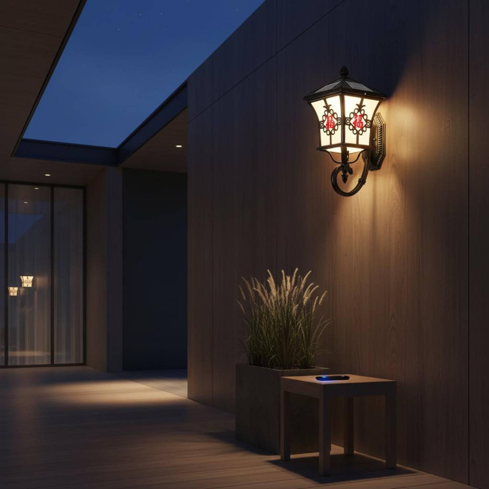 Solar Led Outdoor Wall Lamp El - Outdoor Lighting Wall review and price