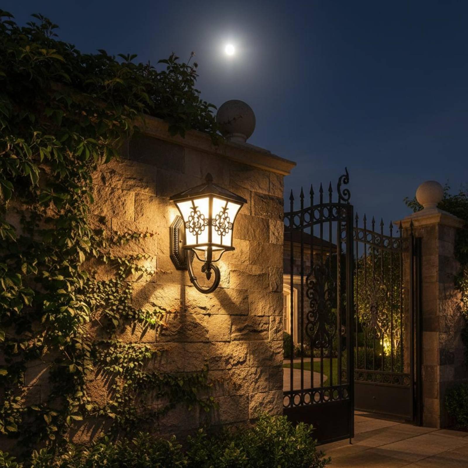Solar Led Outdoor Wall Lamp El - Outdoor Lighting Wall review and price