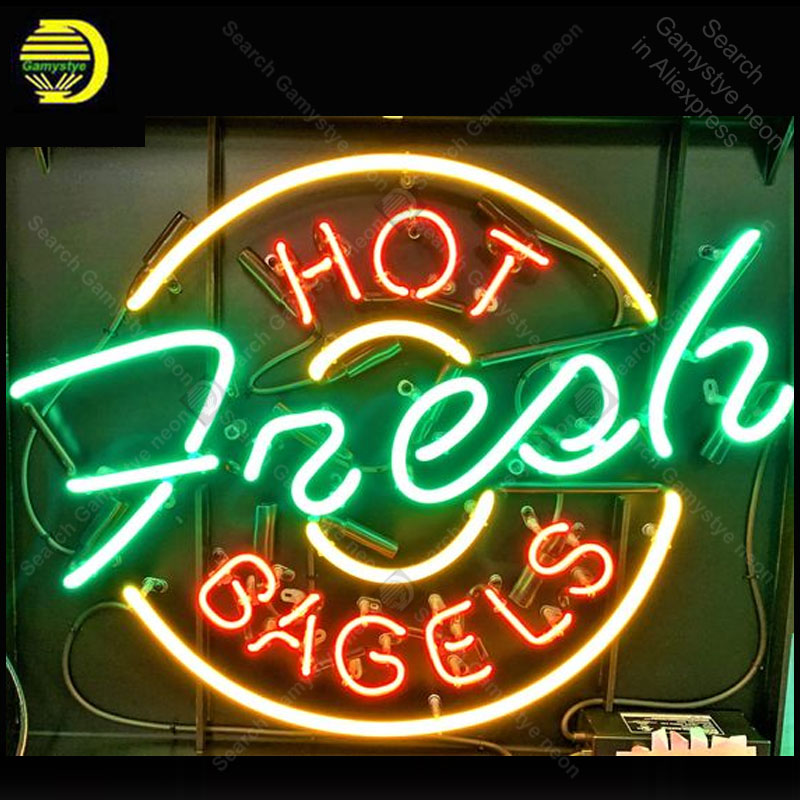 Neon Sign for HOT Fresh BAGELS - Outdoor Lighting Expressions review and price