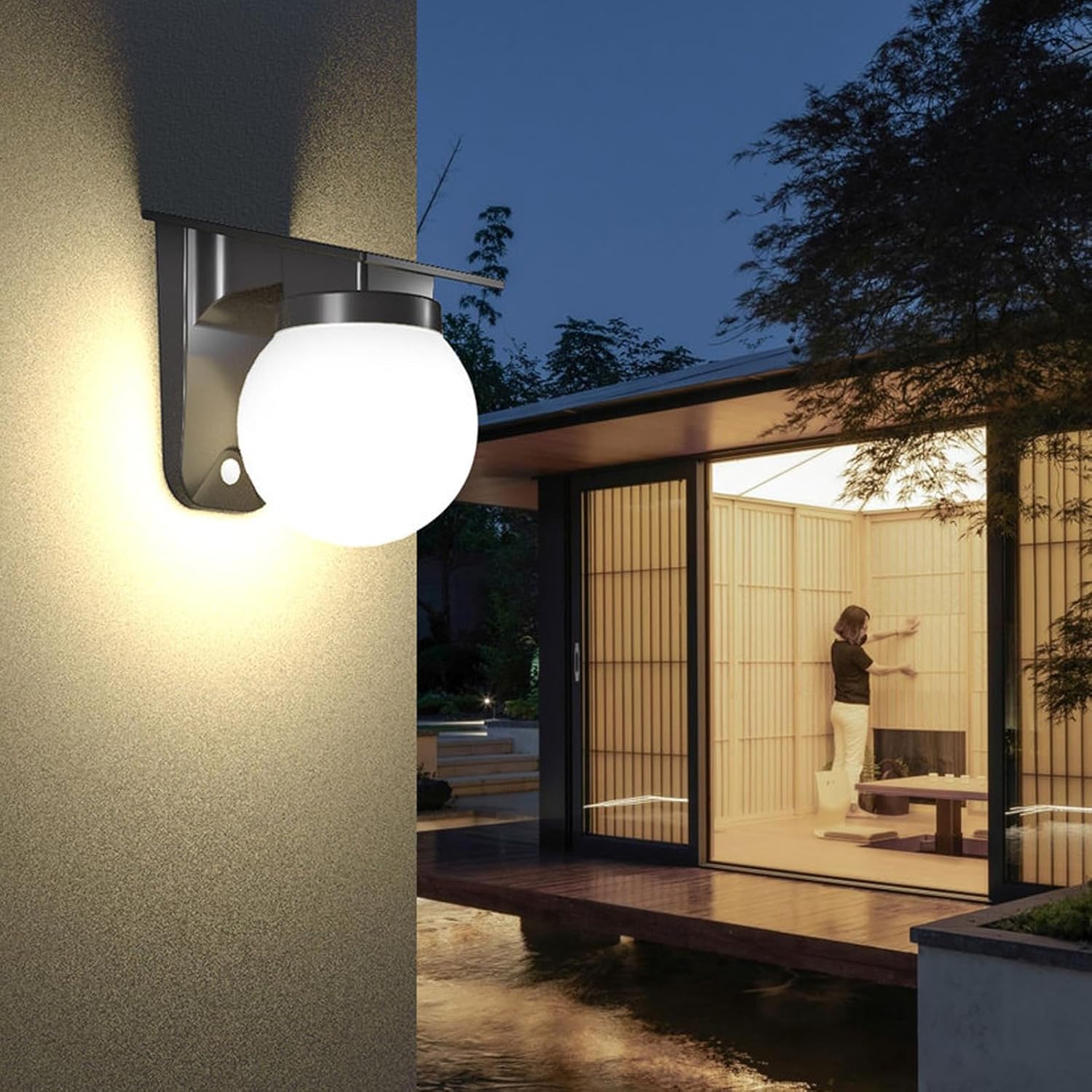 Solar Sphere Wall Lights Outdo - Outdoor Lighting Driveway review and price