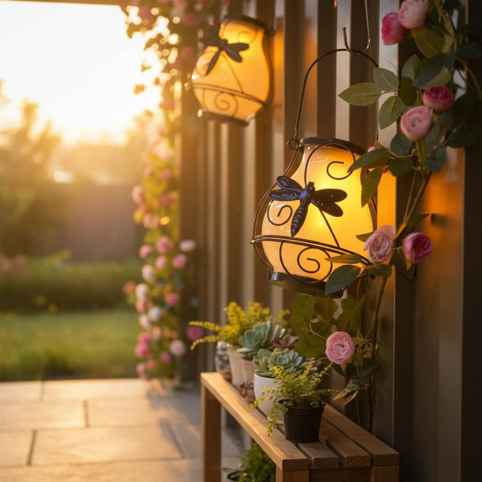 Solar Butterfly Lantern Waterp - Outdoor Lighting Wall review and price