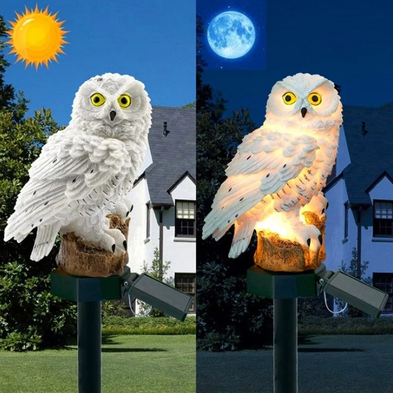 Solar Owl Statue Garden Light  - Outdoor Lighting And Landscape review and price