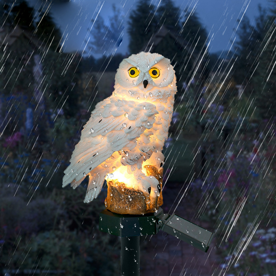 Solar Owl Statue Garden Light  - Outdoor Lighting And Landscape review and price