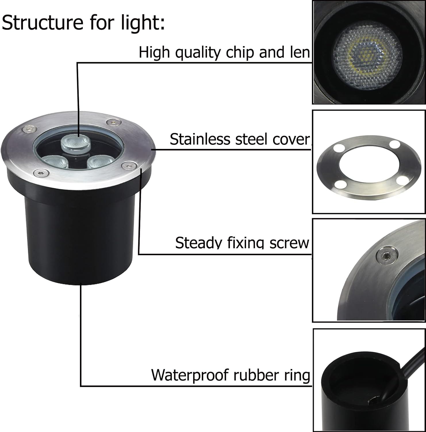 4 Pack Outdoor In Ground Light - Outdoor Lighting Underground Wiring review and price