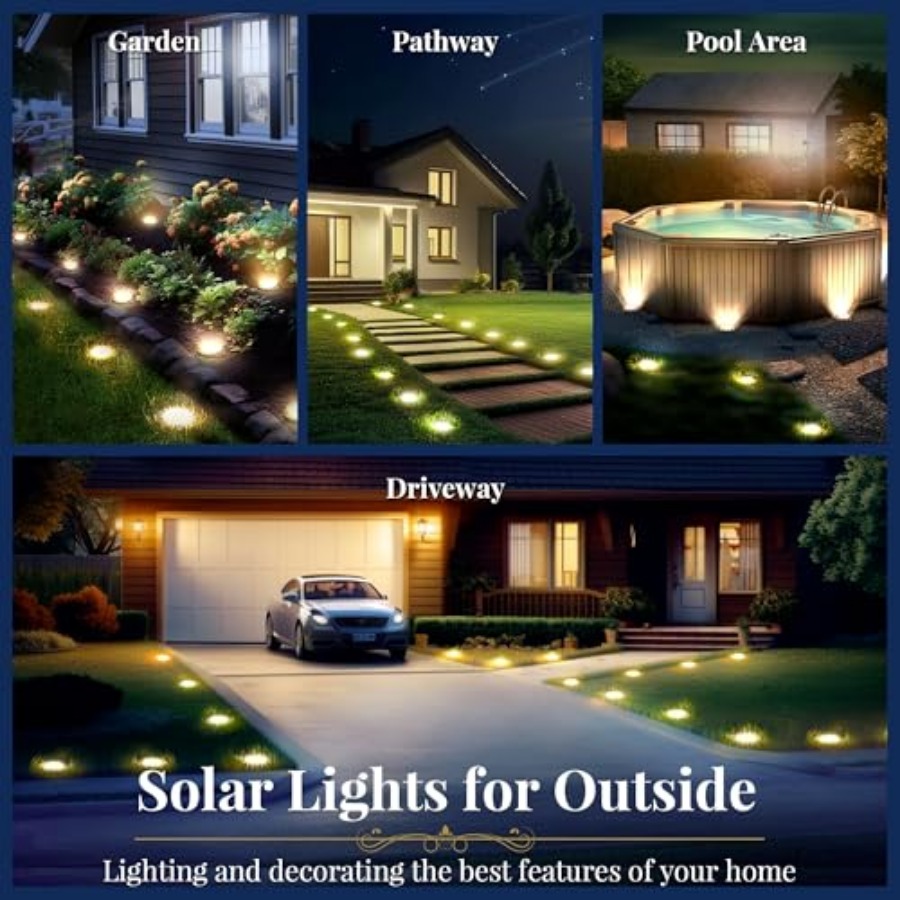 Solar Ground Lights Solar Ligh - Outdoor Lighting And Landscape review and price